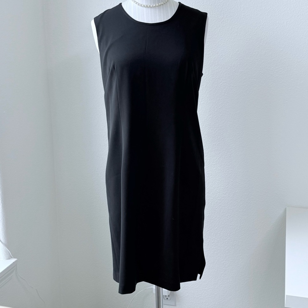 Vintage 90s Banana Republic Black Shift Dress Sleeveless Sheath Size 6
